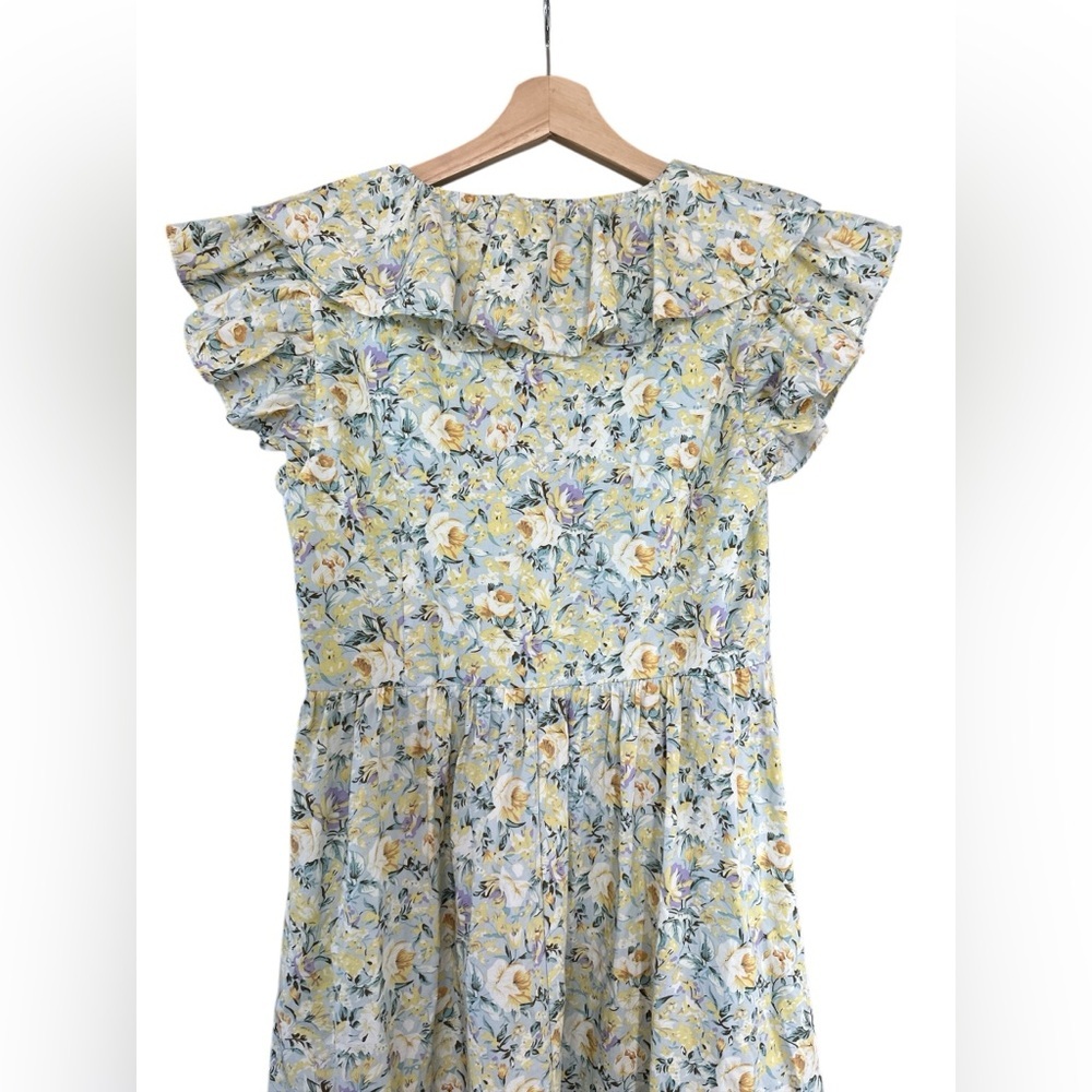 Revolve o.p.t Kate floral ruffle midi dress - Picture 8 of 10